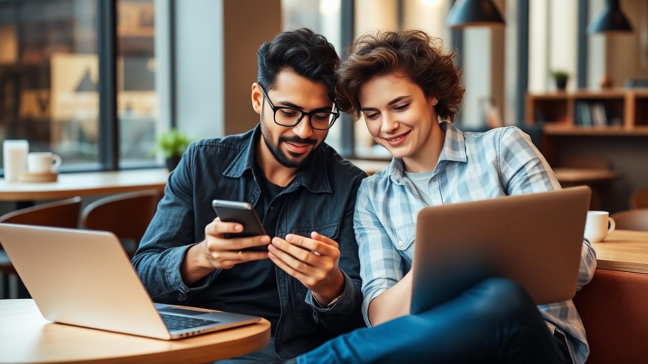 Gig worker researching funding providers